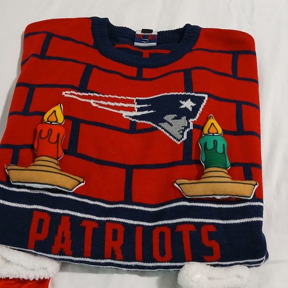 Patriots Christmas sweater NFL TEAM APPAREL  Men's large BEST SWEATAH EVAH - Picture 10 of 16